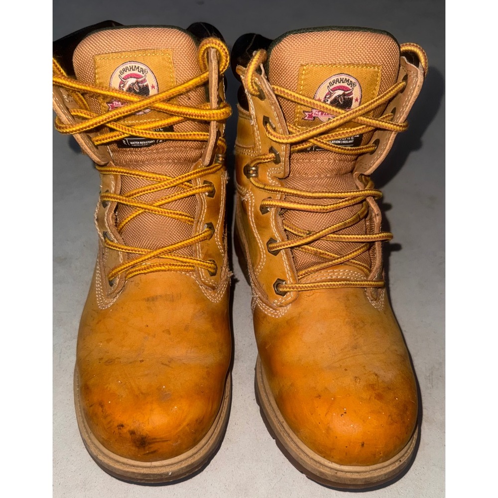 Brahma Mens 8 XW Wheat Waterproof Insulated Leather Work Boots GR0440146